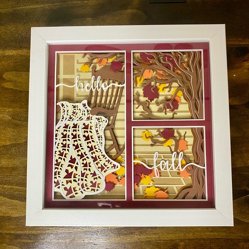 3D Hello Fall Shadowbox - Picture 6 of 8